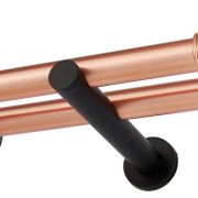 Κουρτινόβεργα Zogometal A0079  Single  – Double Tube σε χρώμα χαλκός/ματ μαύρο- λευκό .