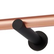 Κουρτινόβεργα Zogometal A0079  Single  – Double Tube σε χρώμα χαλκός/ματ μαύρο- λευκό .