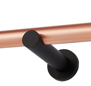 Κουρτινόβεργα Zogometal A0079  Single  – Double Tube σε χρώμα χαλκός/ματ μαύρο- λευκό .