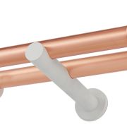 Κουρτινόβεργα Zogometal A0079  Single  – Double Tube σε χρώμα χαλκός/ματ μαύρο- λευκό .