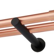 Κουρτινόβεργα Zogometal A4110  Single  – Double Tube σε χρώμα χαλκός/ματ μαύρο- λευκό .
