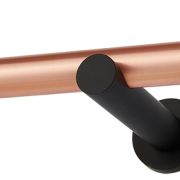 Κουρτινόβεργα Zogometal A4143  Single  – Double Tube σε χρώμα χαλκός/ματ μαύρο- λευκό .
