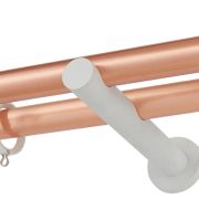 Κουρτινόβεργα Zogometal A4143  Single  – Double Tube σε χρώμα χαλκός/ματ μαύρο- λευκό .