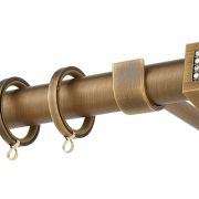 Κουρτινόβεργα Zogometal E4138 Single Tube –  Double Rail σε χρώμα νίκελ ματ / χρυσό ματ / μπρονζέ