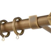 Κουρτινόβεργα Zogometal E4139 Single Tube- Double Rail σε χρώμα νίκελ ματ / χρυσό ματ / μπρονζέ.