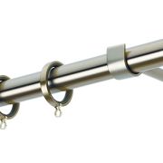 Κουρτινόβεργα Zogometal E4139 Single Tube- Double Rail σε χρώμα νίκελ ματ / χρυσό ματ / μπρονζέ.