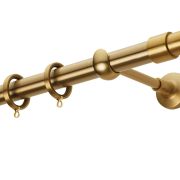 Κουρτινόβεργα Zogometal E4142 Single Tube- Double Rail σε χρώμα νίκελ ματ / χρυσό ματ / μπρονζέ .