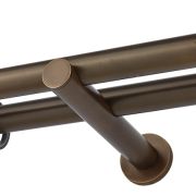 Κουρτινόβεργα Zogometal A4144-Single-Double Tube σε χρώμα μπρονζέ/ματ