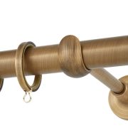 Κουρτινόβεργα Zogometal E4146 Single Tube- Double Rail σε χρώμα νίκελ ματ / χρυσό ματ / μπρονζέ .