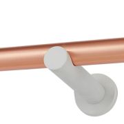 Κουρτινόβεργα Zogometal A4146 Single – Double Tube   σε χρώμα χαλκός/ματ λευκό-μαύρο.