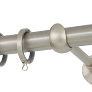 Κουρτινόβεργα Zogometal E4146 Single Tube- Double Rail σε χρώμα νίκελ ματ / χρυσό ματ / μπρονζέ .