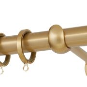 Κουρτινόβεργα Zogometal E4146 Single Tube- Double Rail σε χρώμα νίκελ ματ / χρυσό ματ / μπρονζέ .