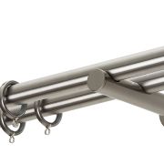 Κουρτινόβεργα Zogometal A4146-Single- Double Tube σε χρώμα νίκελ/ματ