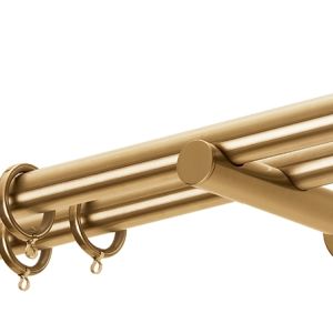 Κουρτινόβεργα Zogometal A0430-Single- Double Tube σε χρώμα χρυσό/ματ.