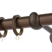 Κουρτινόβεργα Zogometal R0058 Single Tube – Double Rail σε χρώμα πατίνα.