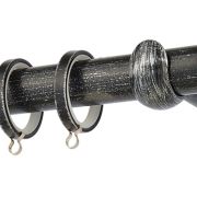 Κουρτινόβεργα Zogometal R0058 Single Tube – Double Rail σε χρώμα πατίνα.