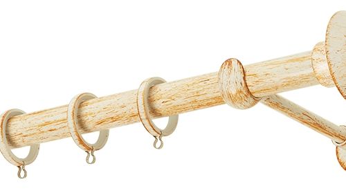 Κουρτινόβεργα Zogometal R4146 Single Tube –  Double Rail σε χρώμα πατίνα .