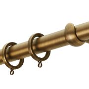 Κουρτινόβεργα Zogometal CL0427 Single Tube – Double Rail  σε χρώμα νίκελ ματ/χρυσό ματ/μπρονζέ.
