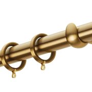 Κουρτινόβεργα Zogometal CL0427 Single Tube – Double Rail  σε χρώμα νίκελ ματ/χρυσό ματ/μπρονζέ.