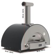 Φούρνος Υγραερίου για Pizza Alfa Classico 2 Pizze Ardesia Grey χωρίς βάση (FXCL-2P-GGRA) -78626